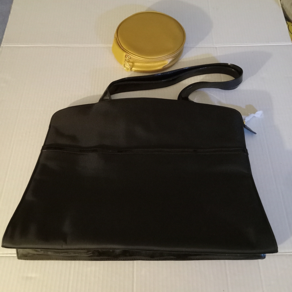 Estee Lauder Vintage Cosmetic Tote Bag And Gold Pouch